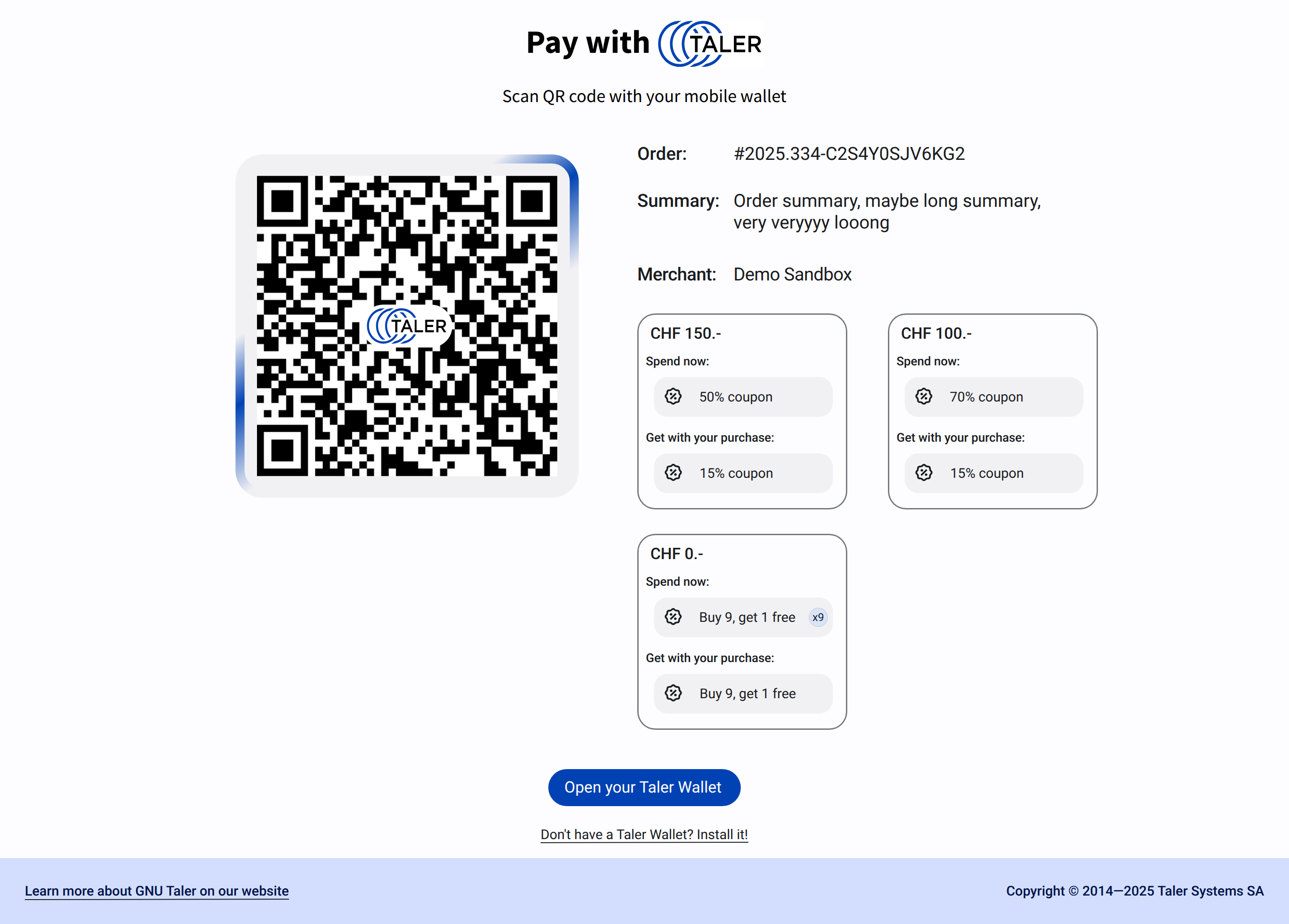 Checkout page design with discounts and subscriptions